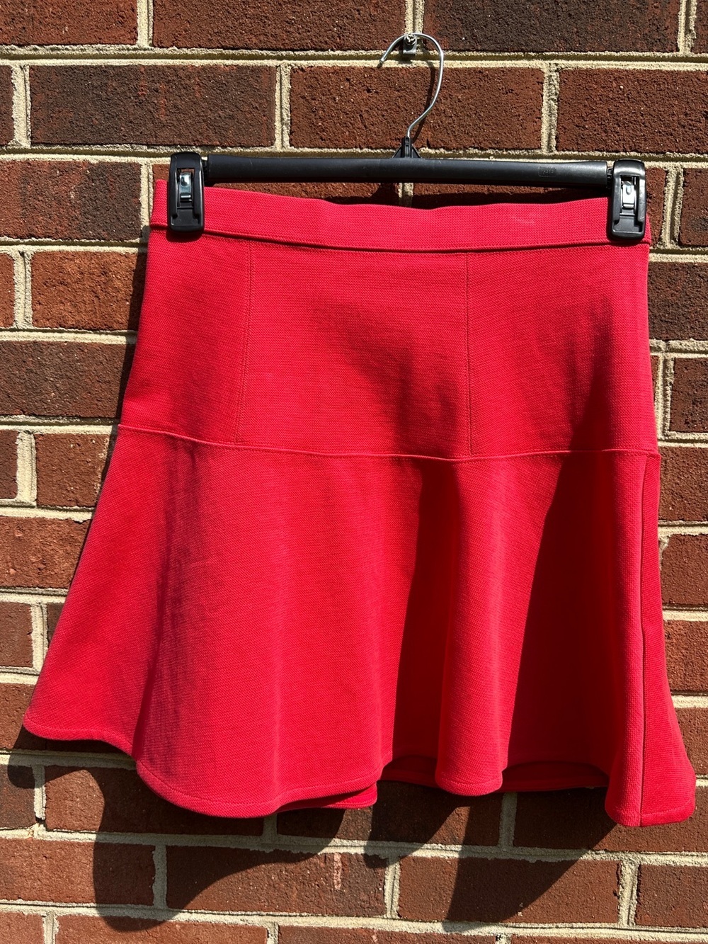 Madewell Red Ponte Knit Flare Skater Skirt Size 4